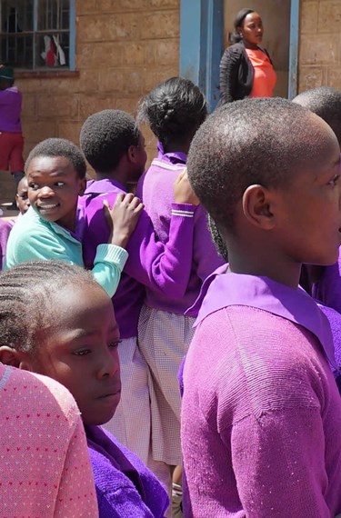 Group of girls in Kibera